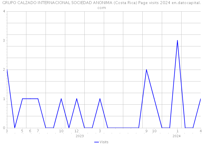 GRUPO CALZADO INTERNACIONAL SOCIEDAD ANONIMA (Costa Rica) Page visits 2024 