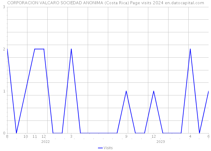 CORPORACION VALCARO SOCIEDAD ANONIMA (Costa Rica) Page visits 2024 