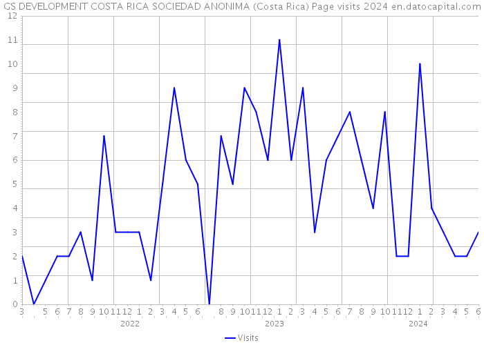 GS DEVELOPMENT COSTA RICA SOCIEDAD ANONIMA (Costa Rica) Page visits 2024 