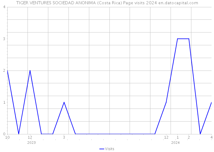 TIGER VENTURES SOCIEDAD ANONIMA (Costa Rica) Page visits 2024 