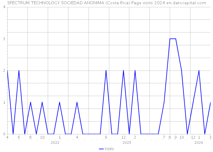 SPECTRUM TECHNOLOGY SOCIEDAD ANONIMA (Costa Rica) Page visits 2024 