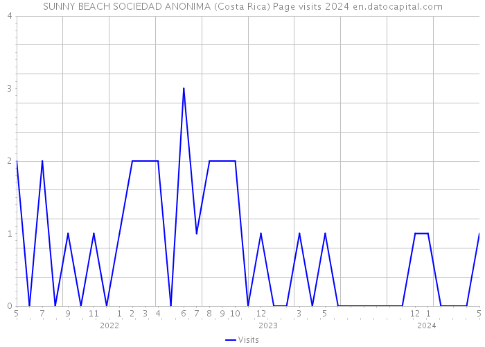 SUNNY BEACH SOCIEDAD ANONIMA (Costa Rica) Page visits 2024 