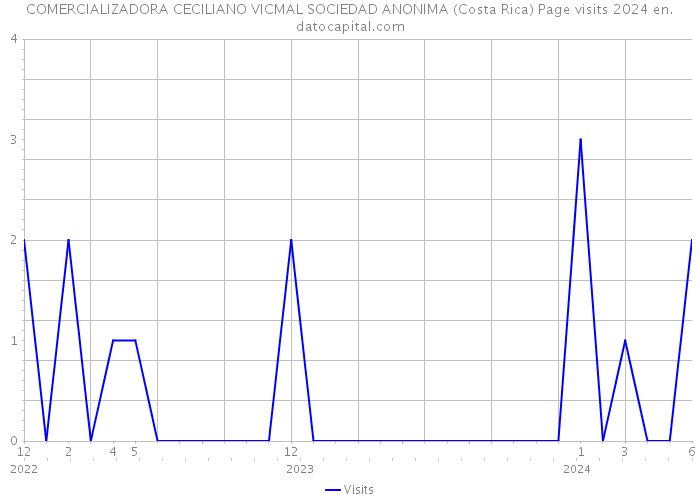 COMERCIALIZADORA CECILIANO VICMAL SOCIEDAD ANONIMA (Costa Rica) Page visits 2024 