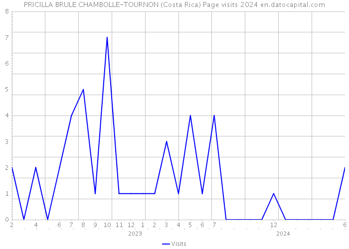 PRICILLA BRULE CHAMBOLLE-TOURNON (Costa Rica) Page visits 2024 