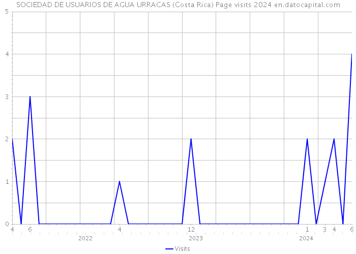 SOCIEDAD DE USUARIOS DE AGUA URRACAS (Costa Rica) Page visits 2024 