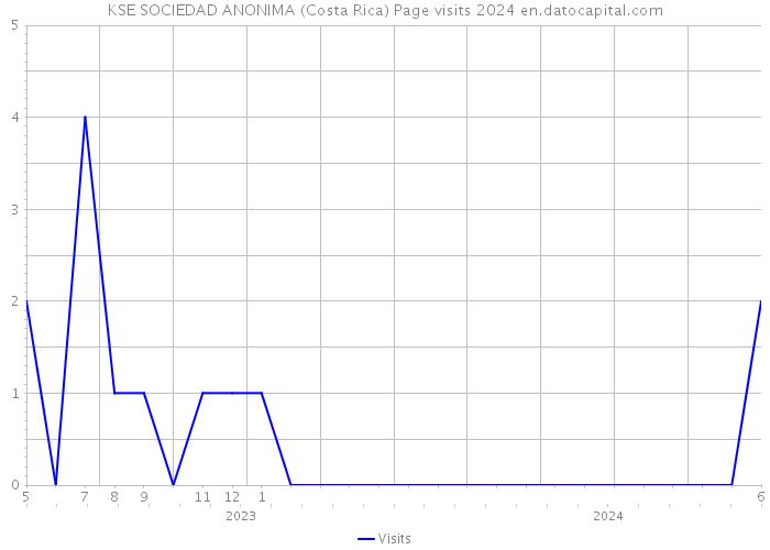 KSE SOCIEDAD ANONIMA (Costa Rica) Page visits 2024 
