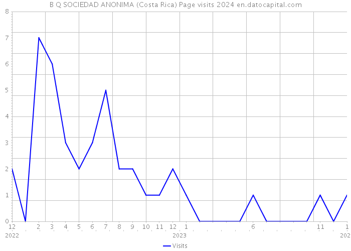 B Q SOCIEDAD ANONIMA (Costa Rica) Page visits 2024 