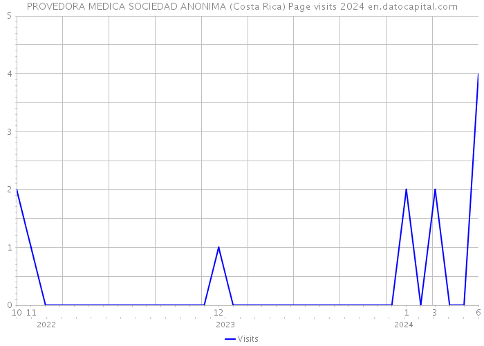 PROVEDORA MEDICA SOCIEDAD ANONIMA (Costa Rica) Page visits 2024 