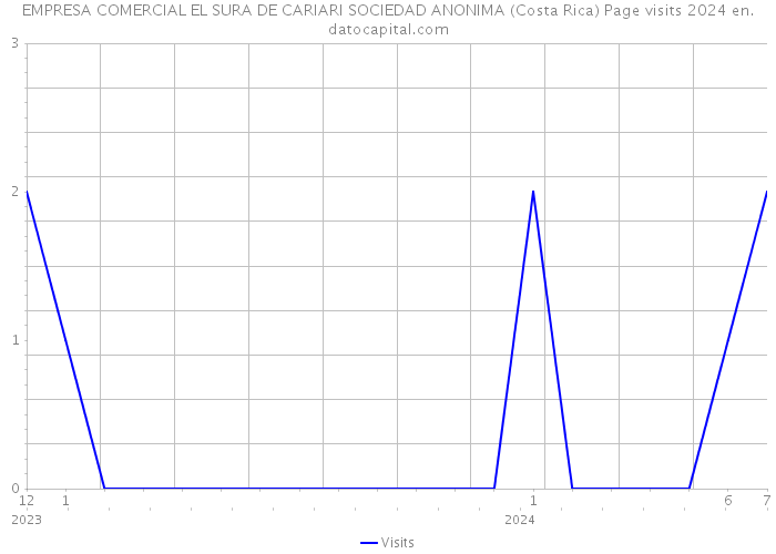 EMPRESA COMERCIAL EL SURA DE CARIARI SOCIEDAD ANONIMA (Costa Rica) Page visits 2024 