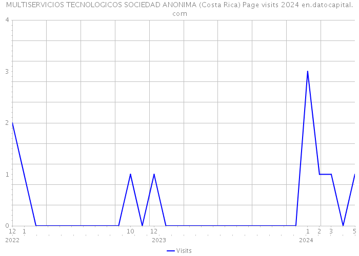 MULTISERVICIOS TECNOLOGICOS SOCIEDAD ANONIMA (Costa Rica) Page visits 2024 
