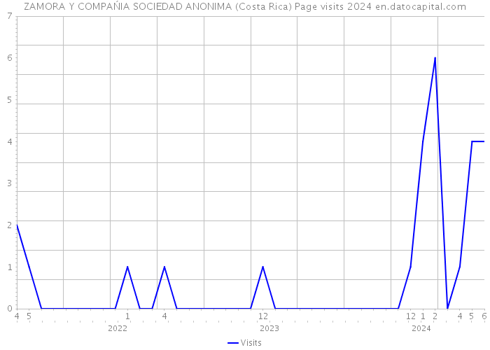 ZAMORA Y COMPAŃIA SOCIEDAD ANONIMA (Costa Rica) Page visits 2024 