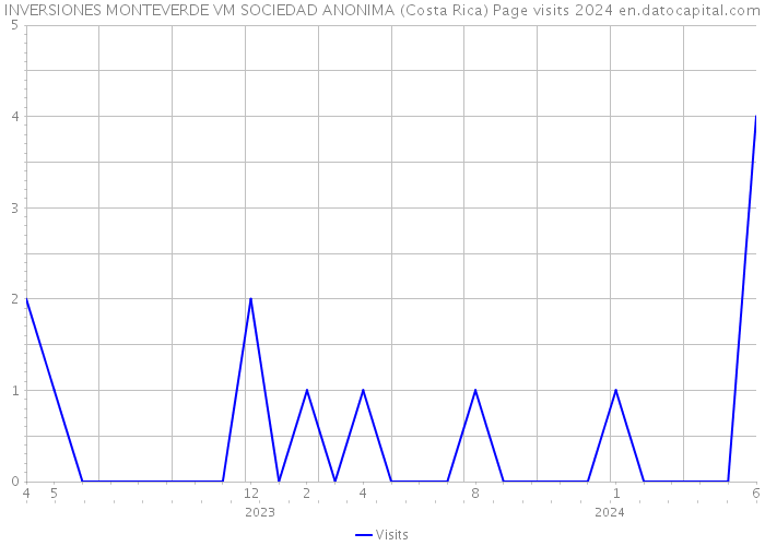 INVERSIONES MONTEVERDE VM SOCIEDAD ANONIMA (Costa Rica) Page visits 2024 
