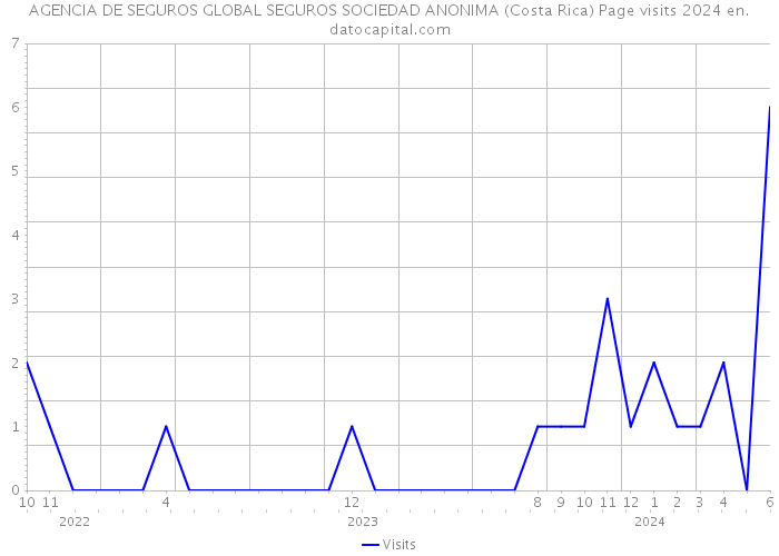 AGENCIA DE SEGUROS GLOBAL SEGUROS SOCIEDAD ANONIMA (Costa Rica) Page visits 2024 
