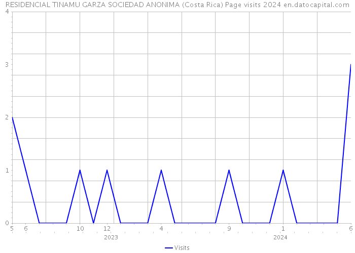 RESIDENCIAL TINAMU GARZA SOCIEDAD ANONIMA (Costa Rica) Page visits 2024 
