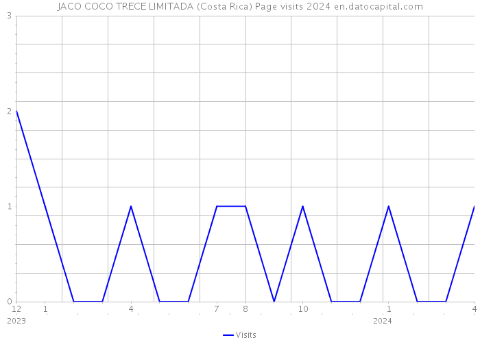 JACO COCO TRECE LIMITADA (Costa Rica) Page visits 2024 