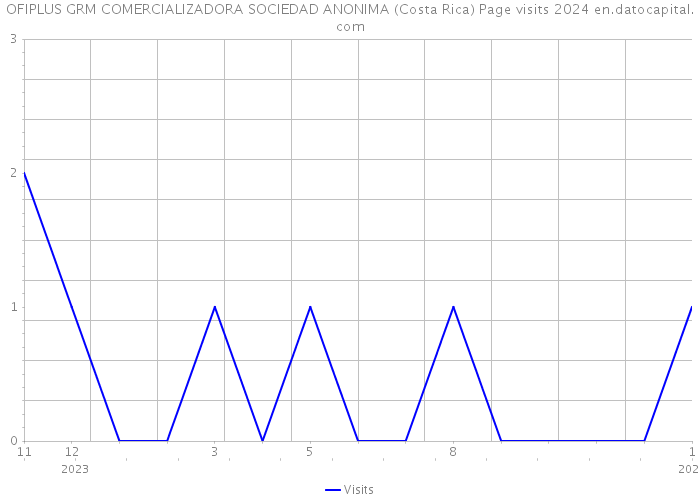 OFIPLUS GRM COMERCIALIZADORA SOCIEDAD ANONIMA (Costa Rica) Page visits 2024 