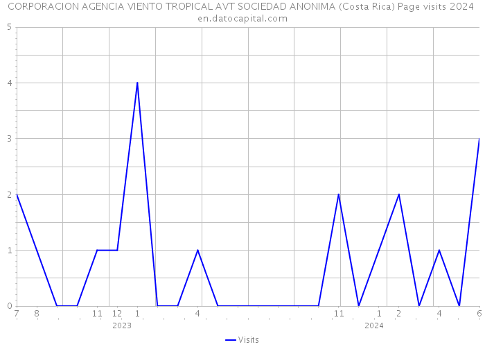 CORPORACION AGENCIA VIENTO TROPICAL AVT SOCIEDAD ANONIMA (Costa Rica) Page visits 2024 