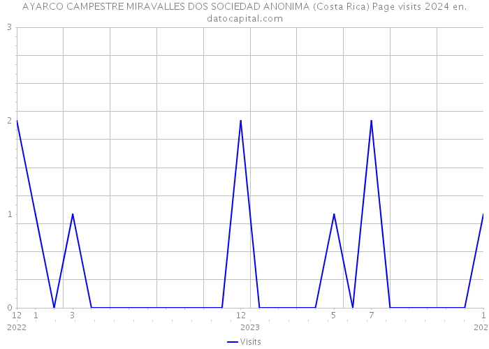 AYARCO CAMPESTRE MIRAVALLES DOS SOCIEDAD ANONIMA (Costa Rica) Page visits 2024 