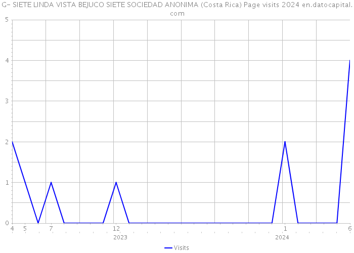G- SIETE LINDA VISTA BEJUCO SIETE SOCIEDAD ANONIMA (Costa Rica) Page visits 2024 