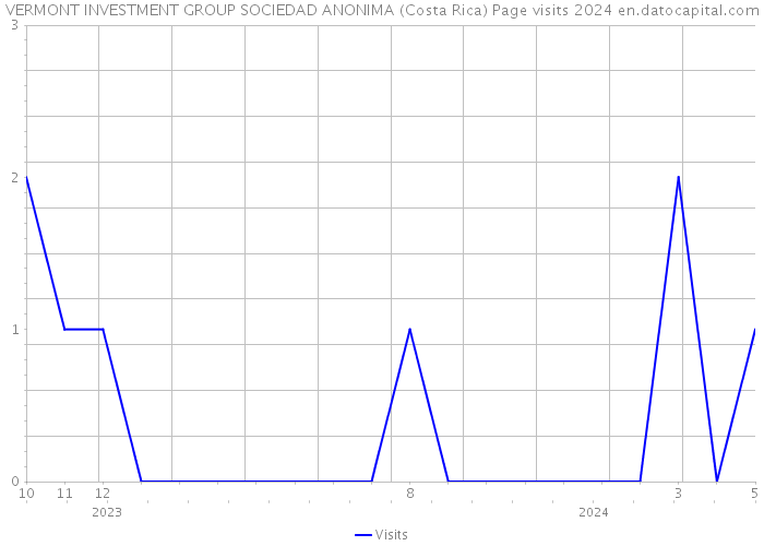 VERMONT INVESTMENT GROUP SOCIEDAD ANONIMA (Costa Rica) Page visits 2024 