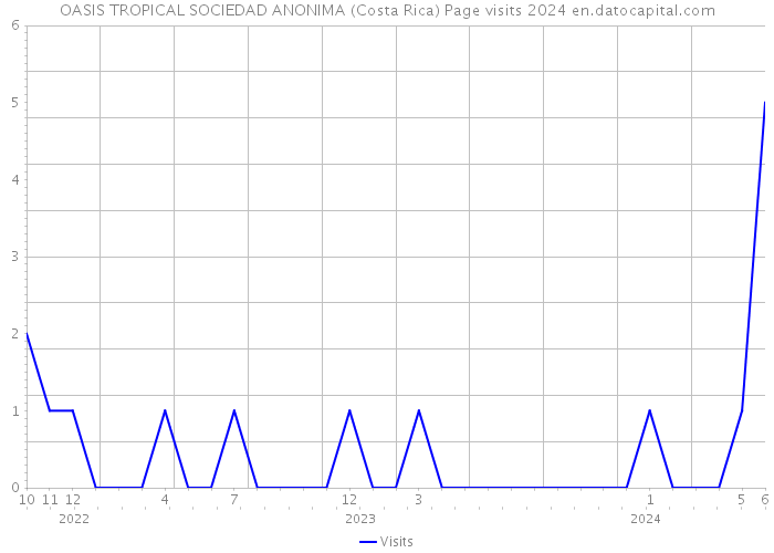 OASIS TROPICAL SOCIEDAD ANONIMA (Costa Rica) Page visits 2024 