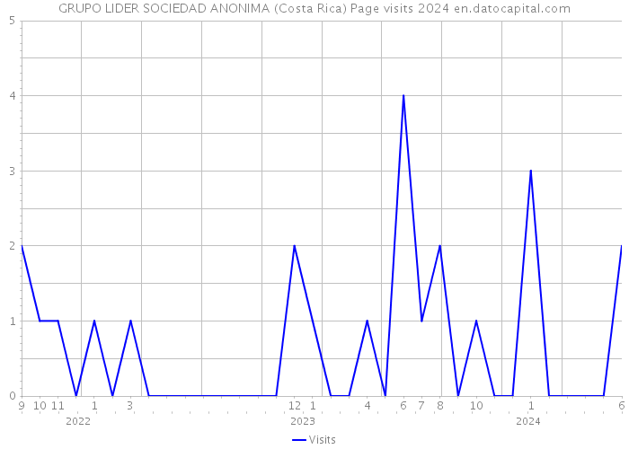 GRUPO LIDER SOCIEDAD ANONIMA (Costa Rica) Page visits 2024 
