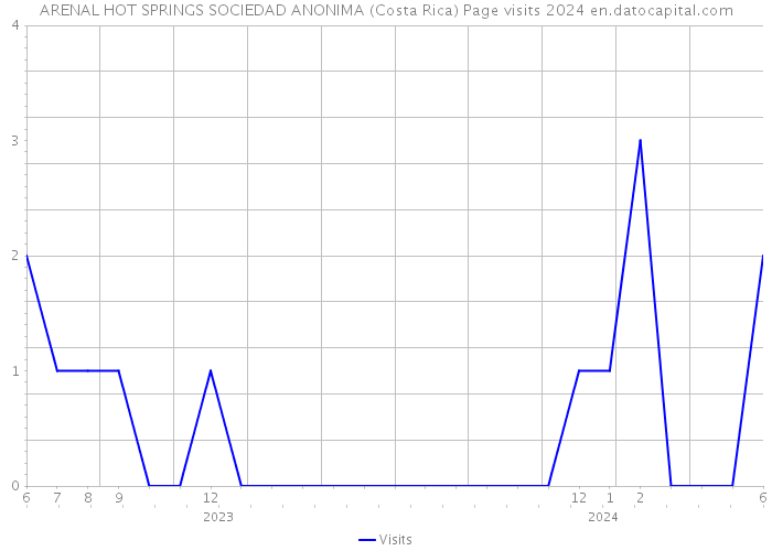 ARENAL HOT SPRINGS SOCIEDAD ANONIMA (Costa Rica) Page visits 2024 