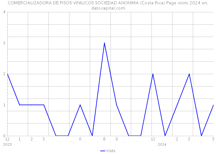 COMERCIALIZADORA DE PISOS VINILICOS SOCIEDAD ANONIMA (Costa Rica) Page visits 2024 