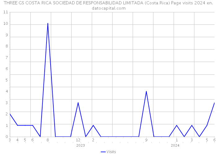 THREE GS COSTA RICA SOCIEDAD DE RESPONSABILIDAD LIMITADA (Costa Rica) Page visits 2024 