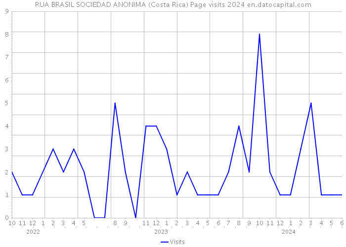 RUA BRASIL SOCIEDAD ANONIMA (Costa Rica) Page visits 2024 