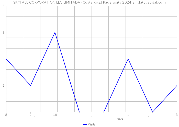 SKYFALL CORPORATION LLC LIMITADA (Costa Rica) Page visits 2024 