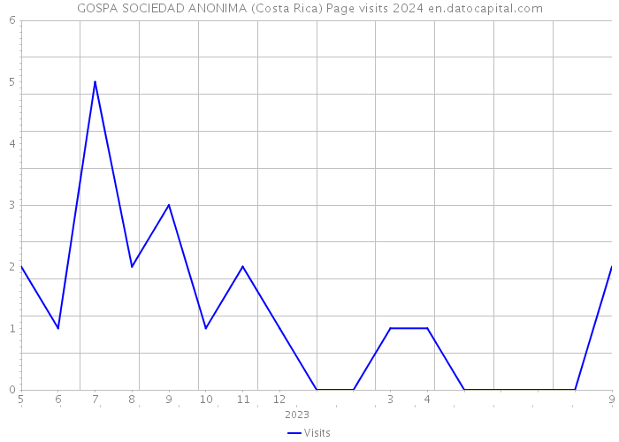 GOSPA SOCIEDAD ANONIMA (Costa Rica) Page visits 2024 