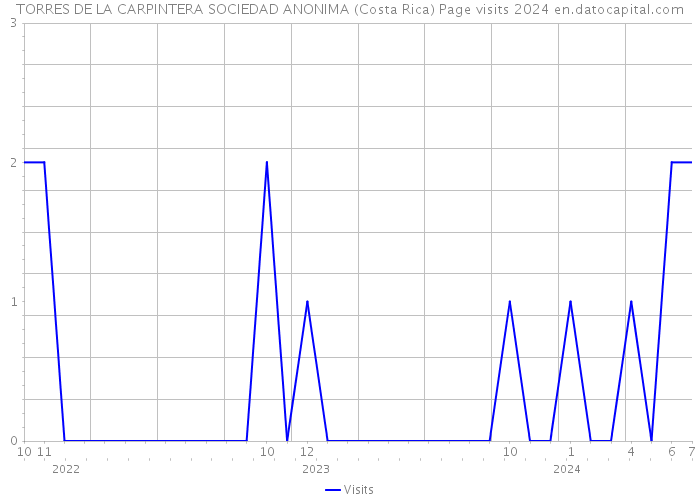 TORRES DE LA CARPINTERA SOCIEDAD ANONIMA (Costa Rica) Page visits 2024 