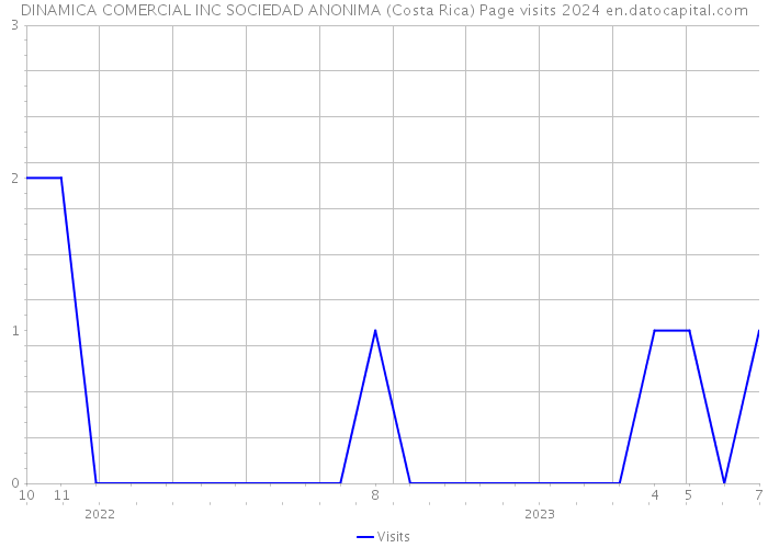 DINAMICA COMERCIAL INC SOCIEDAD ANONIMA (Costa Rica) Page visits 2024 