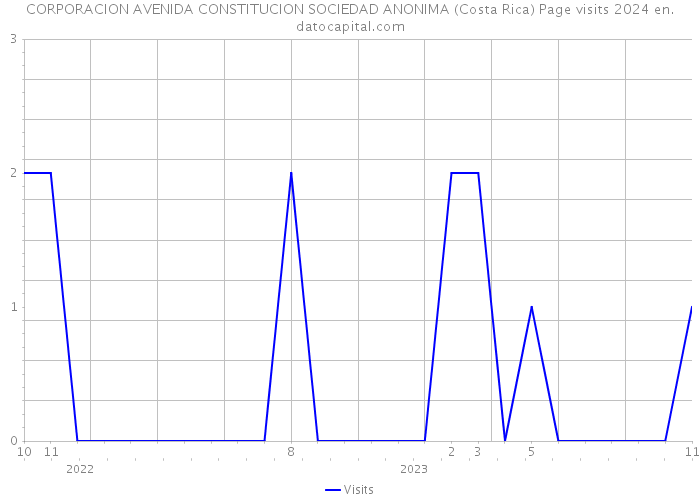 CORPORACION AVENIDA CONSTITUCION SOCIEDAD ANONIMA (Costa Rica) Page visits 2024 