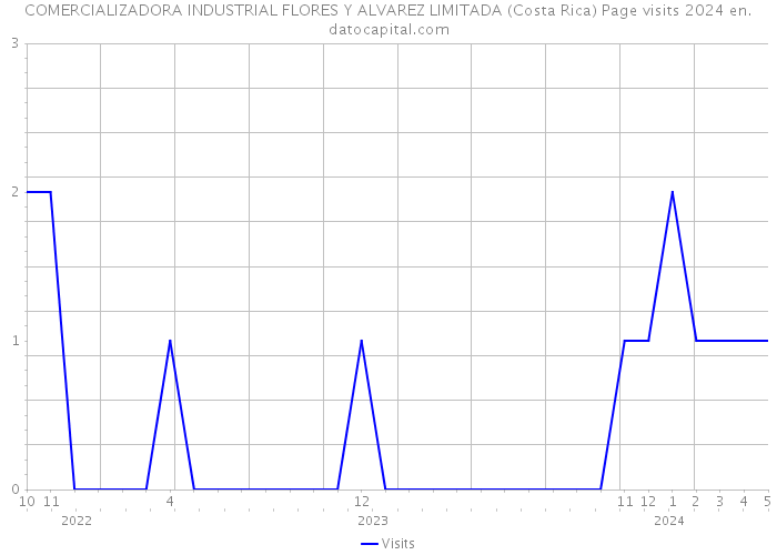 COMERCIALIZADORA INDUSTRIAL FLORES Y ALVAREZ LIMITADA (Costa Rica) Page visits 2024 