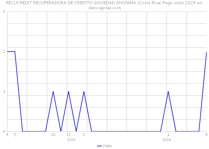 RECUCREDIT RECUPERADORA DE CREDITO SOCIEDAD ANONIMA (Costa Rica) Page visits 2024 