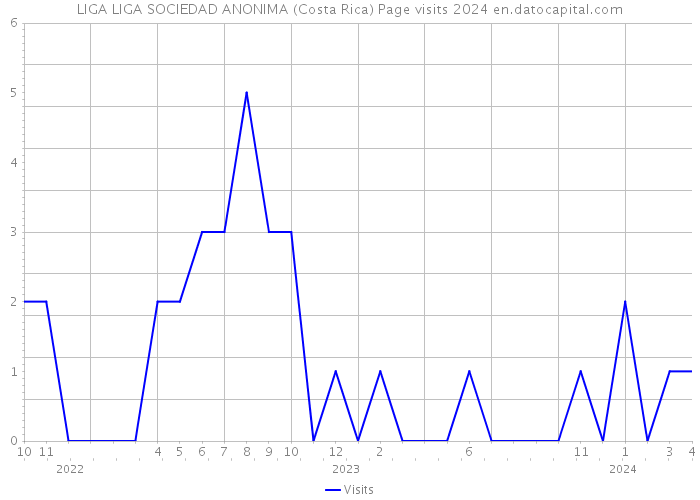 LIGA LIGA SOCIEDAD ANONIMA (Costa Rica) Page visits 2024 