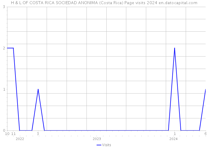 H & L OF COSTA RICA SOCIEDAD ANONIMA (Costa Rica) Page visits 2024 