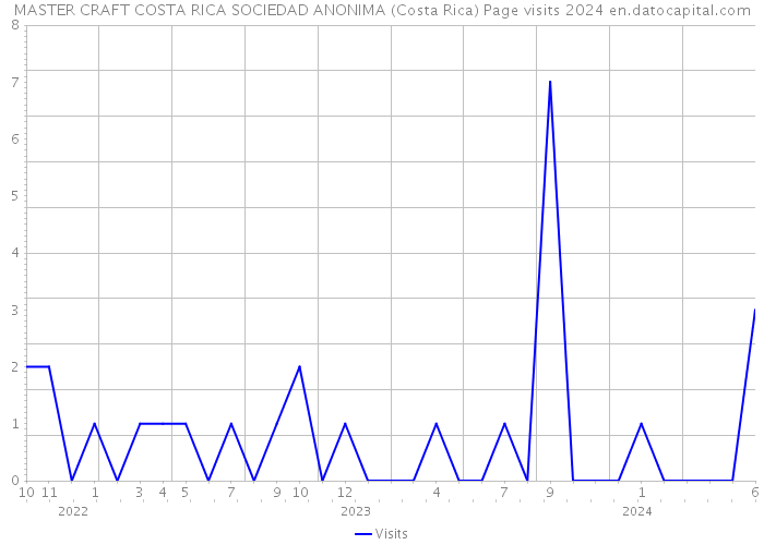 MASTER CRAFT COSTA RICA SOCIEDAD ANONIMA (Costa Rica) Page visits 2024 