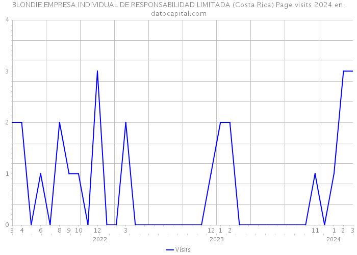 BLONDIE EMPRESA INDIVIDUAL DE RESPONSABILIDAD LIMITADA (Costa Rica) Page visits 2024 