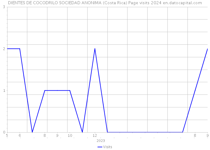 DIENTES DE COCODRILO SOCIEDAD ANONIMA (Costa Rica) Page visits 2024 