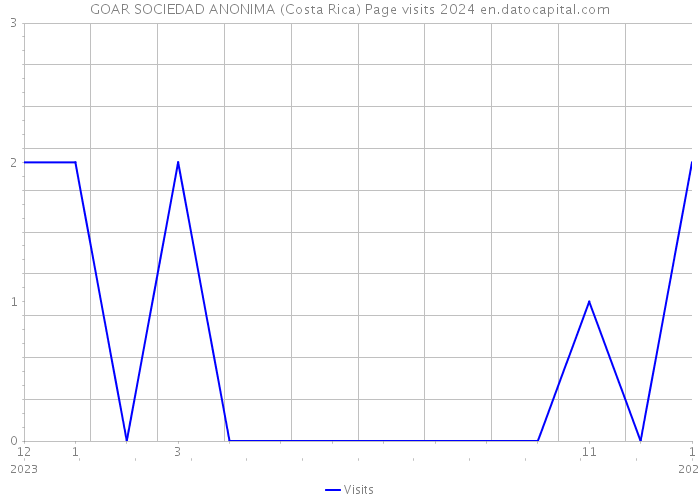 GOAR SOCIEDAD ANONIMA (Costa Rica) Page visits 2024 
