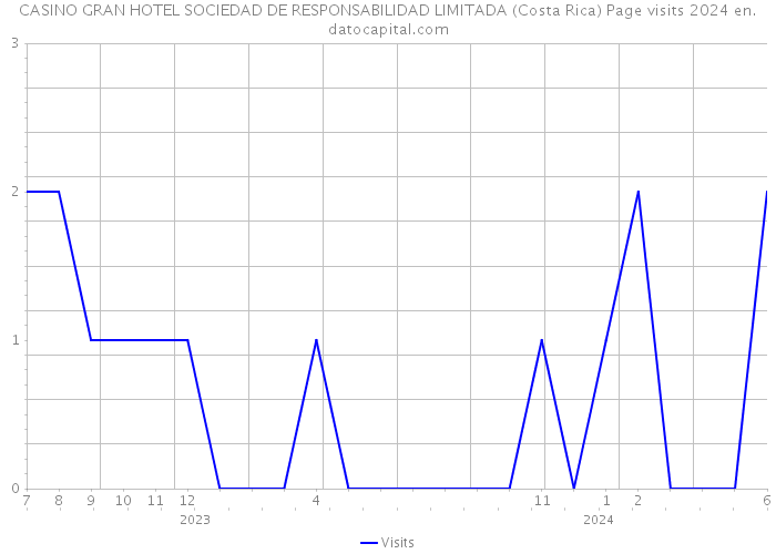 CASINO GRAN HOTEL SOCIEDAD DE RESPONSABILIDAD LIMITADA (Costa Rica) Page visits 2024 