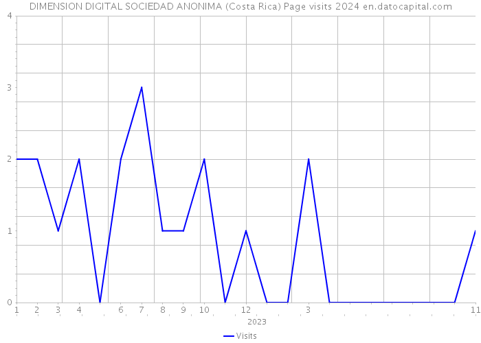 DIMENSION DIGITAL SOCIEDAD ANONIMA (Costa Rica) Page visits 2024 