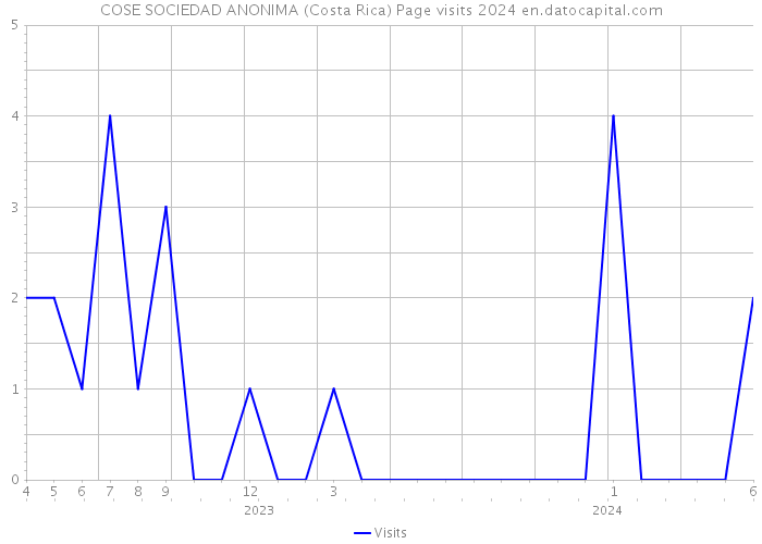 COSE SOCIEDAD ANONIMA (Costa Rica) Page visits 2024 