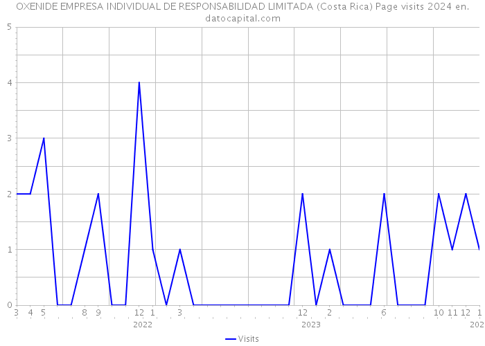 OXENIDE EMPRESA INDIVIDUAL DE RESPONSABILIDAD LIMITADA (Costa Rica) Page visits 2024 