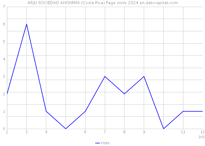 ARJU SOCIEDAD ANONIMA (Costa Rica) Page visits 2024 
