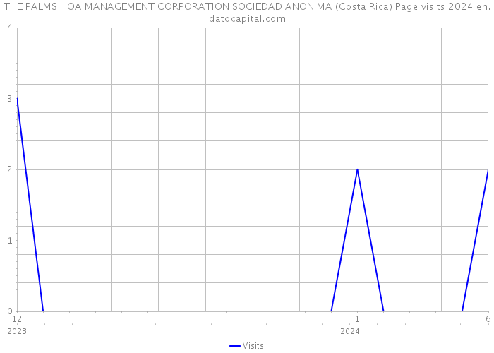 THE PALMS HOA MANAGEMENT CORPORATION SOCIEDAD ANONIMA (Costa Rica) Page visits 2024 