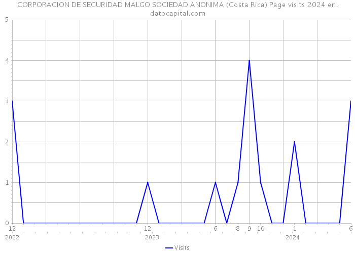 CORPORACION DE SEGURIDAD MALGO SOCIEDAD ANONIMA (Costa Rica) Page visits 2024 